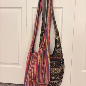 BOHO HOBO Colorful Striped and Patterned Shoulder Bag Bundle